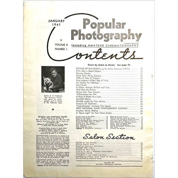 Ephemera 24+ Pages 5.3 oz Pictures Articles Popular Photography Magazine Jan '41 - Picture 1 of 4